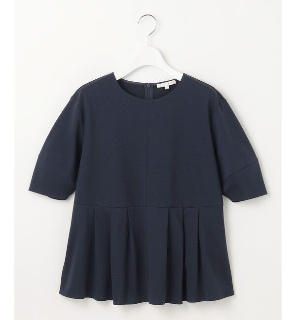 自由区「【接触冷感・UVカット・吸水速乾・抗菌防臭・洗える】ハイツイストポンチペプラム カットソー」|Tシャツ・カットソー|