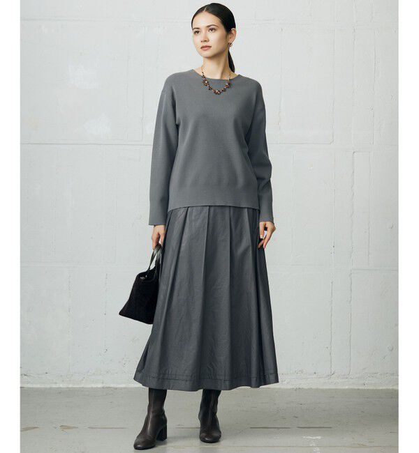 自由区「【カタログ掲載】レーヨンストレッチベーシックシルエット ニット」|ニット・セーター|