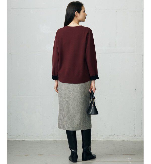 自由区「【カタログ掲載】レーヨンストレッチベーシックシルエット ニット」|ニット・セーター|