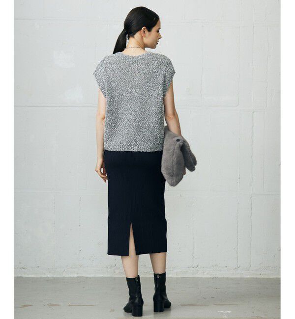 自由区「【カタログ掲載】ラメファンシーツイードニット ベスト」|ベスト・ジレ|