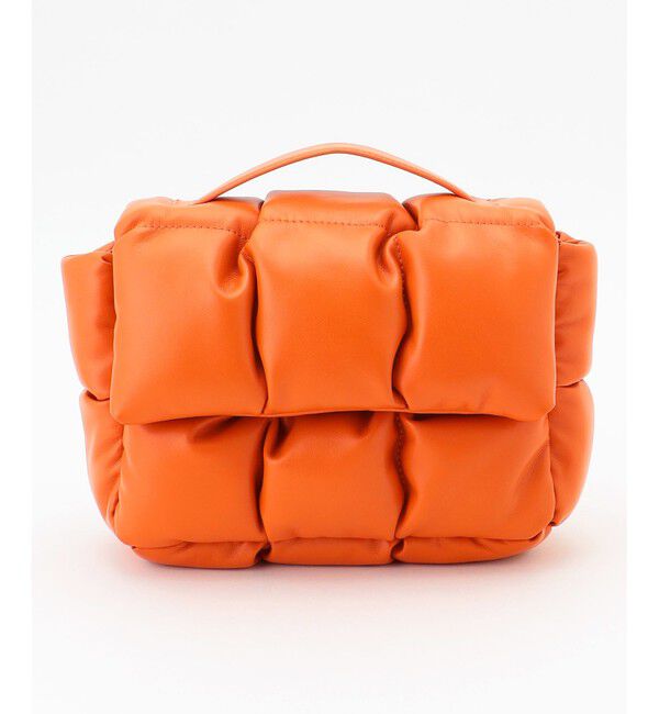 自由区「【カタログ掲載】パディングPU2WAYクラッチ バッグ」|クラッチバッグ|オレンジ