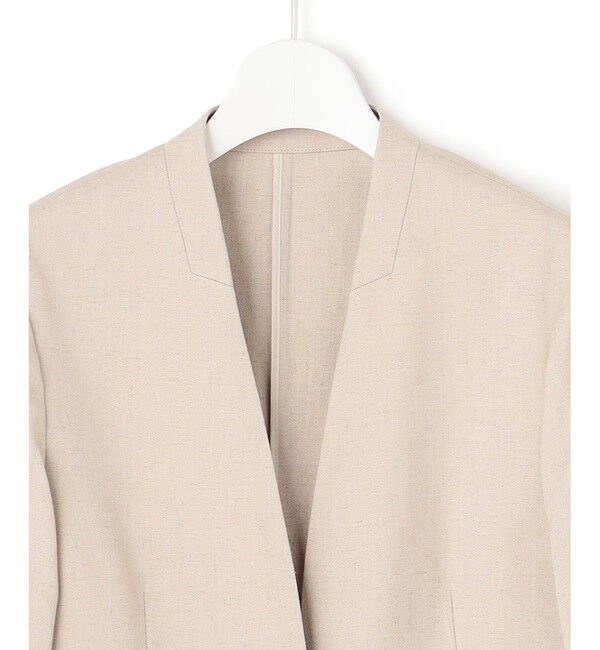 23区「【セットアップ対応/洗える】アイアスマットストレッチ ノーカラー ジャケット」|ノーカラージャケット|