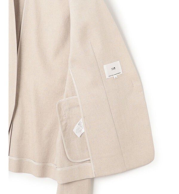 23区「【セットアップ対応/洗える】アイアスマットストレッチ ノーカラー ジャケット」|ノーカラージャケット|