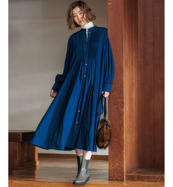 23区「【新色追加/洗える】ヴィンテージライトタフタ ブザム ワンピース」|ワンピース|