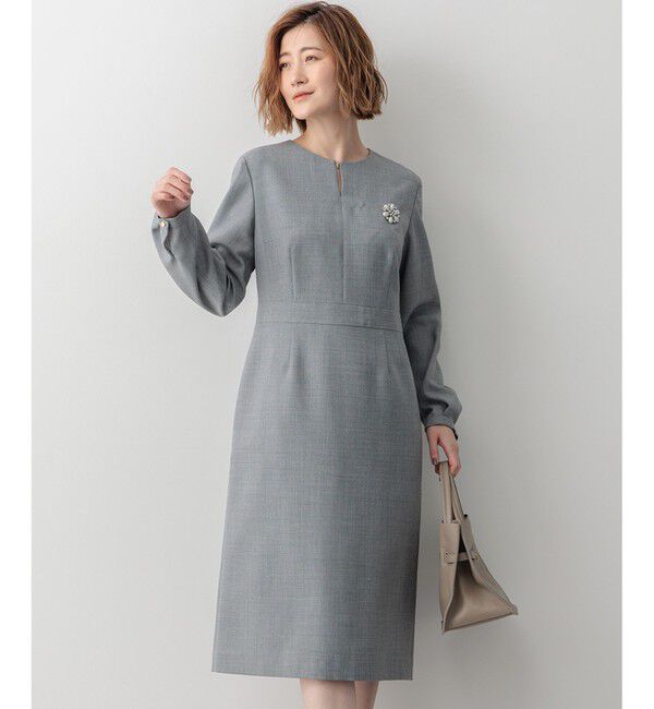 23区「【洗える】ウールミックスジョーゼット ワンピース」|ワンピース|ﾗｲﾄｸﾞﾚ