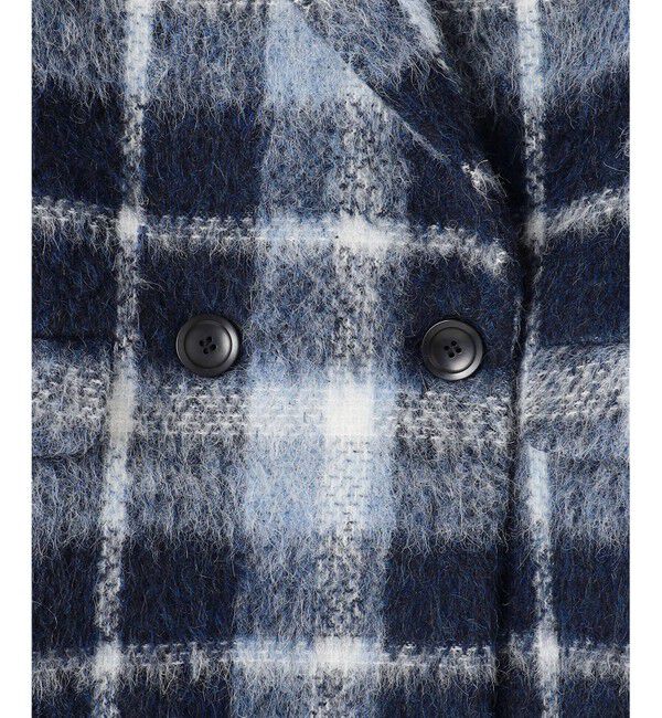 23区「【一部店舗限定】アルパカシャギーチェック コート」|ピーコート|