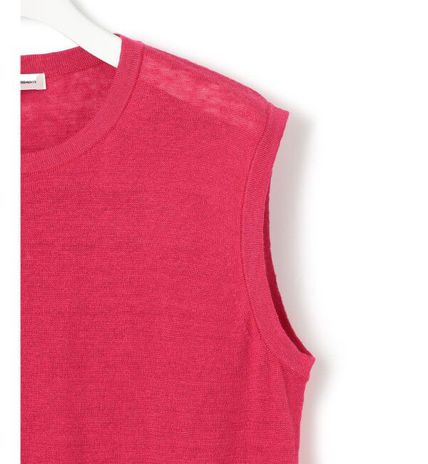 23区「【洗える】ピュアリネンハイゲージ ノースリーブ ニット」|ニット・セーター|