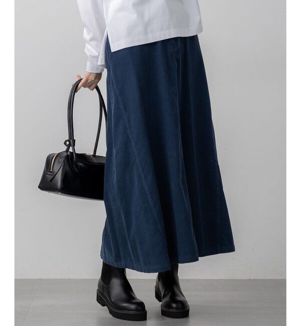 23区「【Oggi11月号掲載/洗える】コットン コーデュロイ スカート」|スカート|ダルブルー系