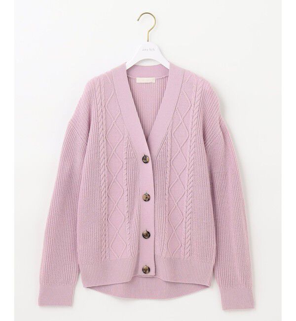 any SiS「【洗える】スフレケーブルミックス カーディガン」|カーディガン|