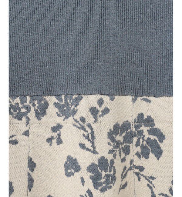 ANY SIS「【美人百花掲載】フラワージャガードニット ワンピース」|ドレス|