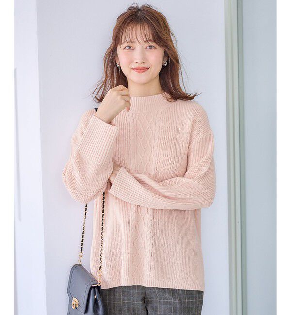 ANY SIS「【洗える】スフレアランパターン ニット」|ニット・セーター|ｻｰﾓﾝﾋﾟ