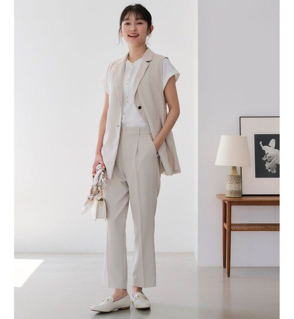 any SiS「【洗える】ダブルボタンフレンチスリーブ ブラウス」|シャツ・ブラウス|