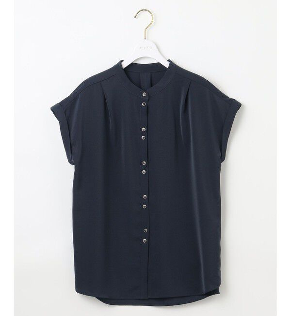 any SiS「【洗える】ダブルボタンフレンチスリーブ ブラウス」|シャツ・ブラウス|