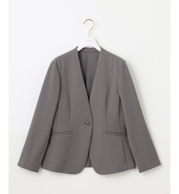 ANY SIS「【セットアップ対応】ビューティーツイルストレッチ ジャケット」|ノーカラージャケット|