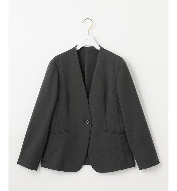 ANY SIS「【セットアップ対応】ビューティーツイルストレッチ ジャケット」|ノーカラージャケット|