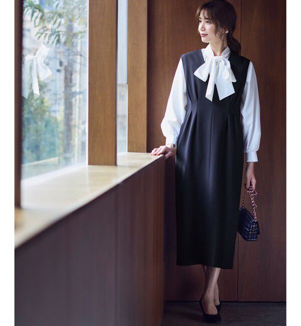 ANY SIS「【優木まおみさんコラボ】秒映えセレモニー ブラウス &times; ジャンパースカート」|ジャンパースカート|