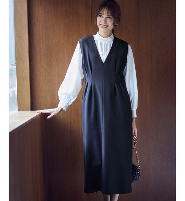 ANY SIS「【優木まおみさんコラボ】秒映えセレモニー ブラウス &times; ジャンパースカート」|ジャンパースカート|