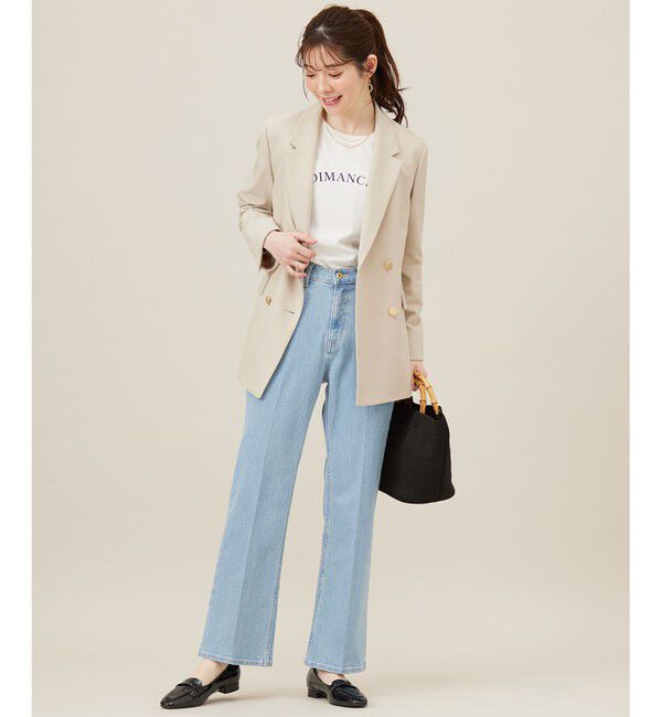 ANY SIS「【洗える】2wayストレッチジョーゼットロゴ ロンT」|Tシャツ・カットソー|