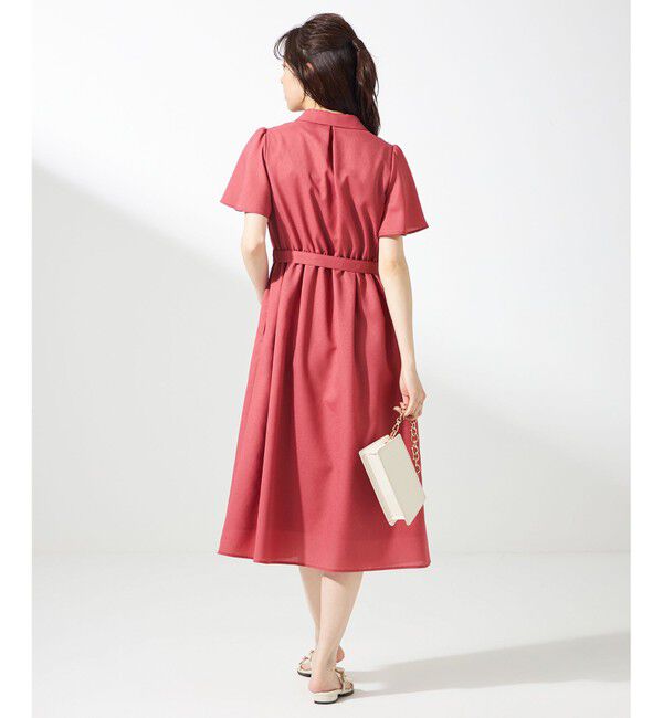 ANY SIS「【接触冷感・UVカット・速乾】スムージーポリエステル シャツワンピース」|ワンピース|