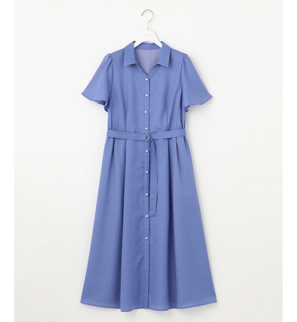 ANY SIS「【接触冷感・UVカット・速乾】スムージーポリエステル シャツワンピース」|ワンピース|