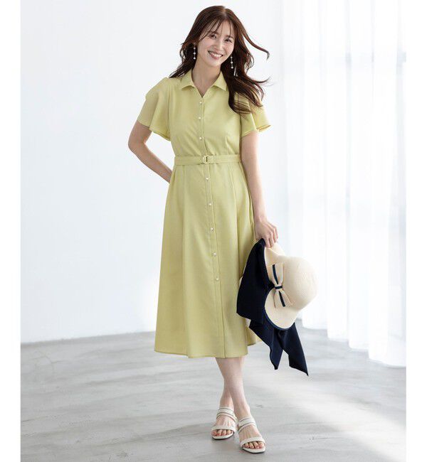 ANY SIS「【接触冷感・UVカット・速乾】スムージーポリエステル シャツワンピース」|ワンピース|【WEB限定】ﾗ