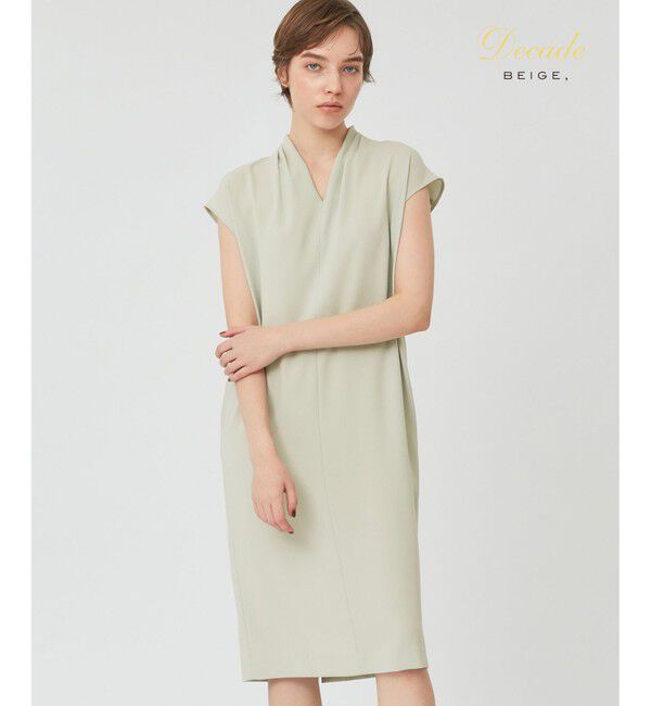 BEIGE,「CINDY / Vネックワンピース」|ワンピース|Sage