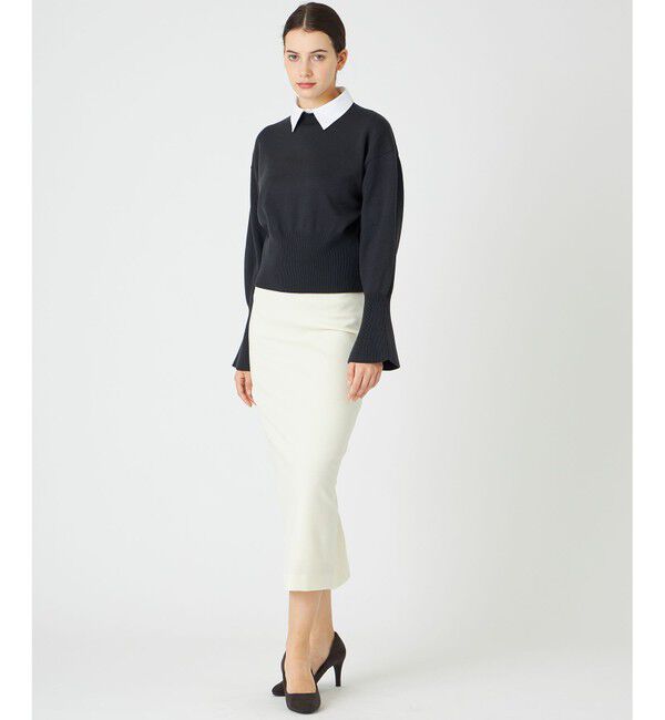 BEIGE,「【WEB限定】AMBRE / シャツカラー付きニット」|ニット・セーター|