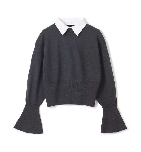 BEIGE,「【WEB限定】AMBRE / シャツカラー付きニット」|ニット・セーター|