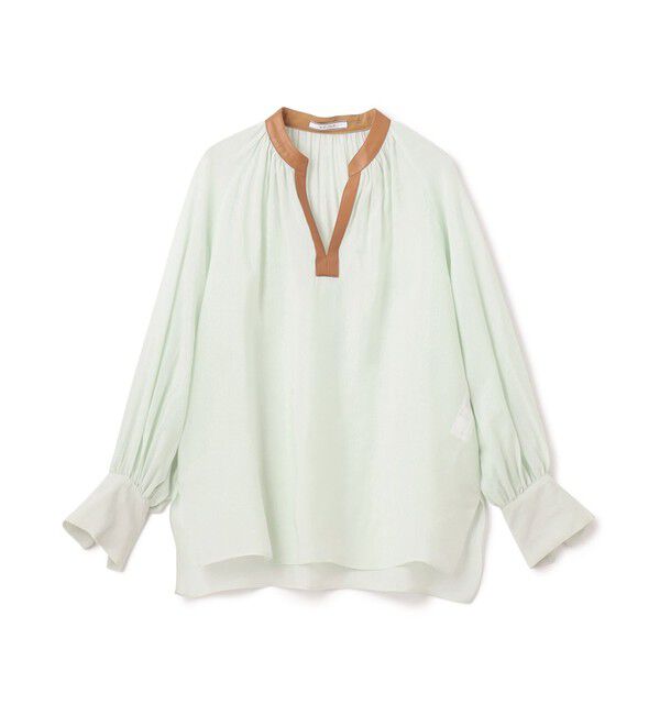 BEIGE,「PAULINE / レザーコンビブラウス」|シャツ・ブラウス|