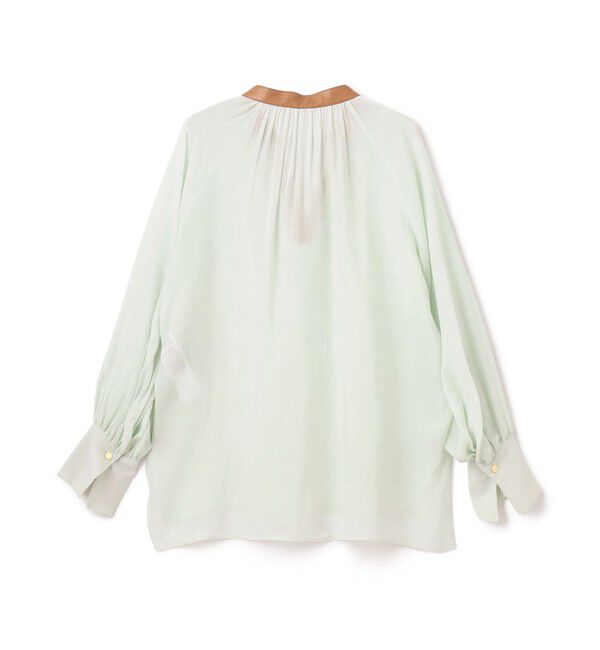 BEIGE,「PAULINE / レザーコンビブラウス」|シャツ・ブラウス|