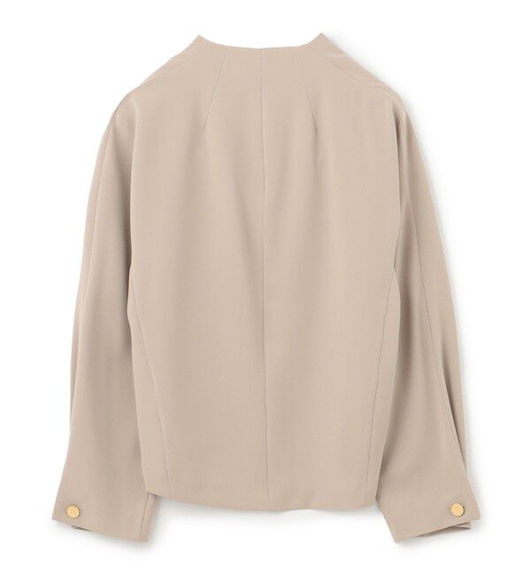 BEIGE,「【洗える】RUE / スリットネックフォルムブラウス」|シャツ・ブラウス|