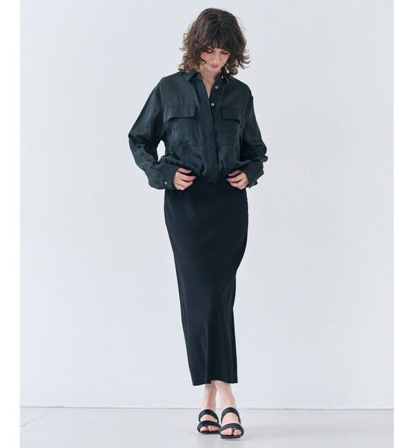 BEIGE,「【洗える】LAURA / Iラインリブスカート」|スカート|