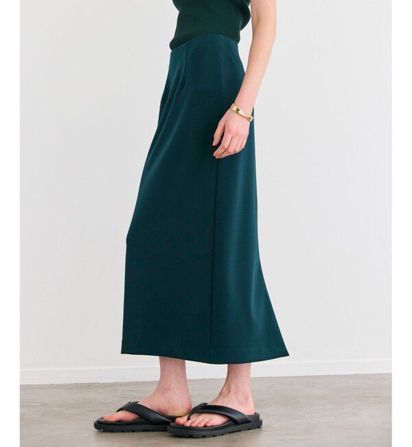BEIGE,「【洗える】ALTHEA / ダンボールジャージーハイウエストIラインスカート」|スカート|Forest Green