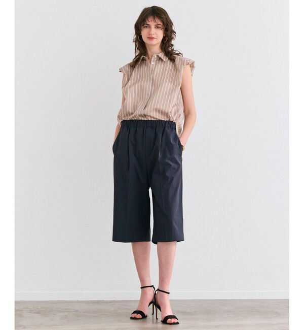 BEIGE,「【洗える】FREESIA / バルーンスリーブストライプブラウス」|シャツ・ブラウス|