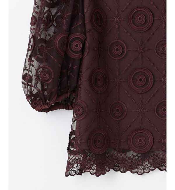  「チュール刺繍トップ」|シャツ・ブラウス|