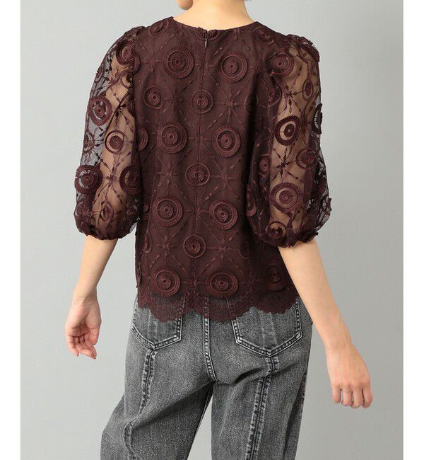  「チュール刺繍トップ」|シャツ・ブラウス|