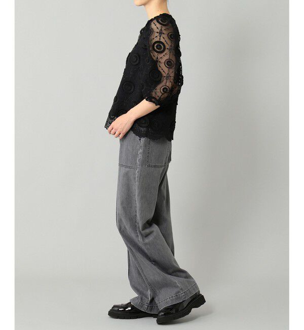  「チュール刺繍トップ」|シャツ・ブラウス|