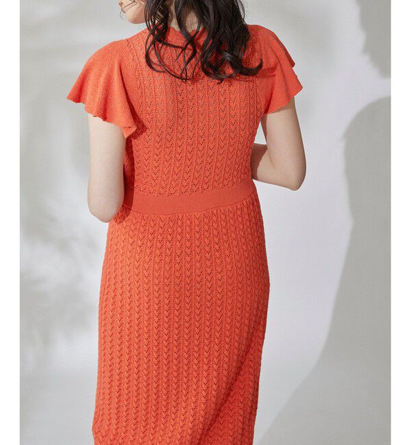  「フラワーレースニットワンピース」|ワンピース|