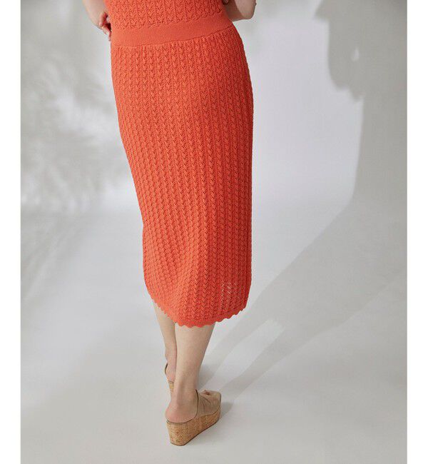  「フラワーレースニットワンピース」|ワンピース|