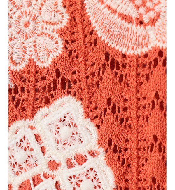  「フラワーレースニットワンピース」|ワンピース|