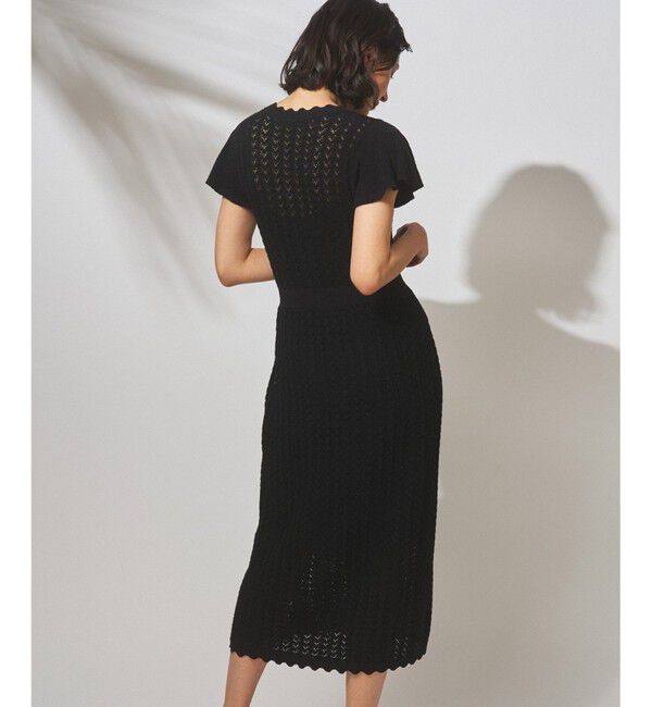  「フラワーレースニットワンピース」|ワンピース|