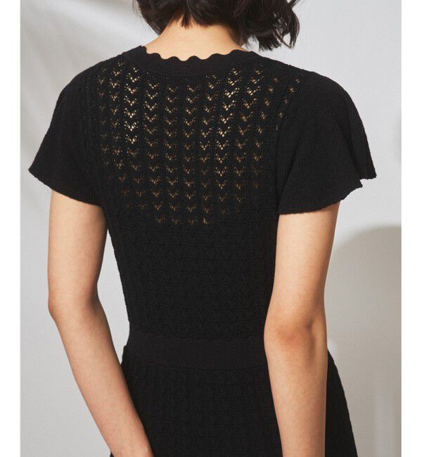  「フラワーレースニットワンピース」|ワンピース|