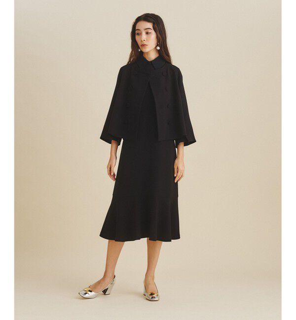  「ケープスリーブジャケット」|ノーカラージャケット|