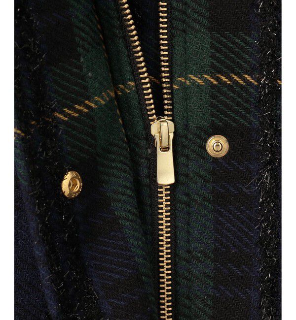  「モールチェックブルゾン」|ダウン|