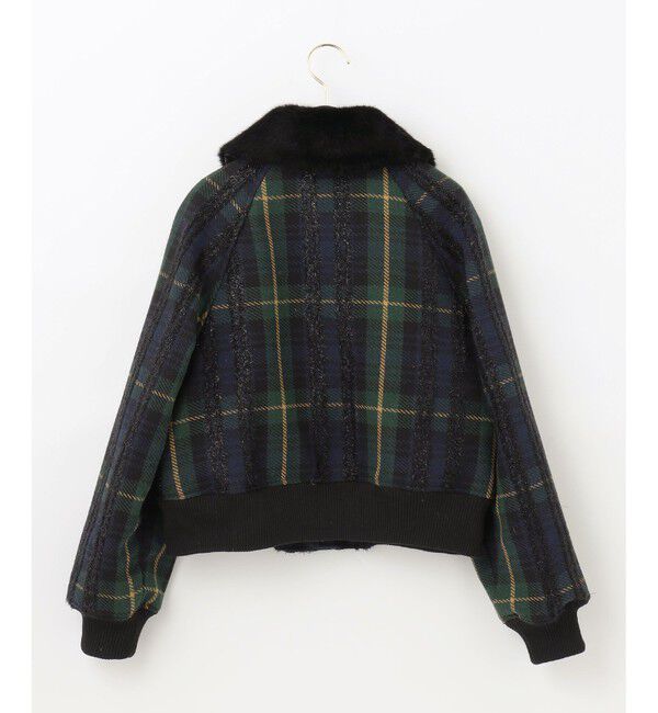  「モールチェックブルゾン」|ダウン|