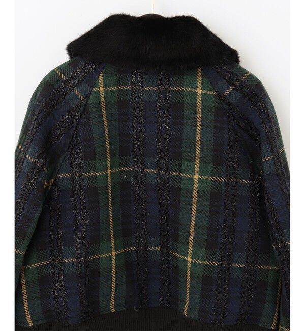  「モールチェックブルゾン」|ダウン|