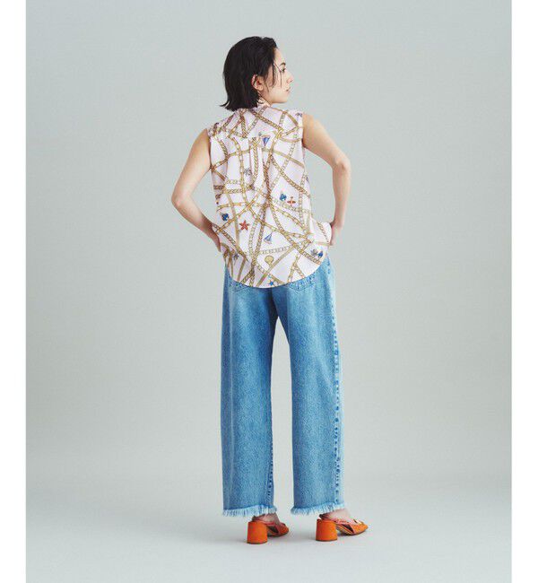  「チェーンマリンプリントノースリーブ」|シャツ・ブラウス|