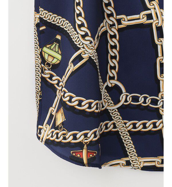  「チェーンマリンプリントノースリーブ」|シャツ・ブラウス|