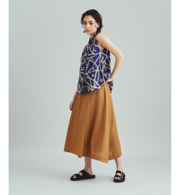  「チェーンマリンプリントノースリーブ」|シャツ・ブラウス|