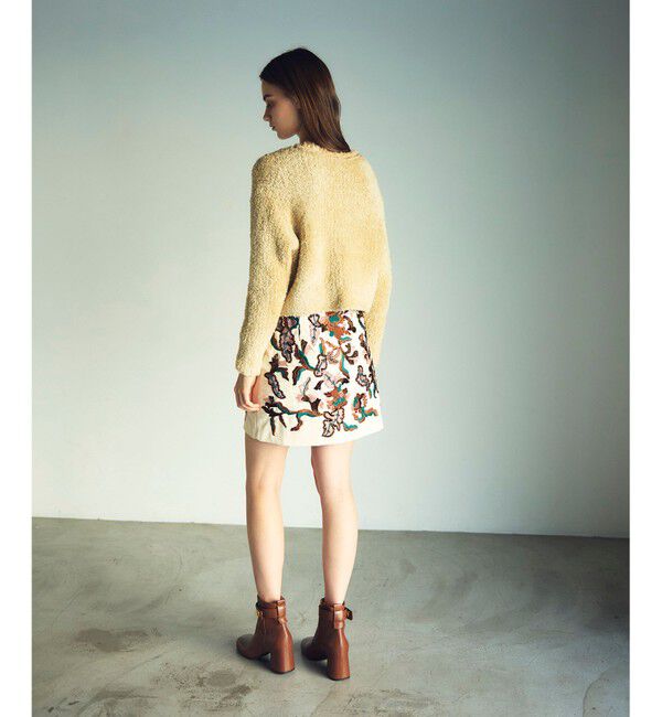 GRACE CONTINENTAL「ビーズ刺繍ミニスカート」|スカート|